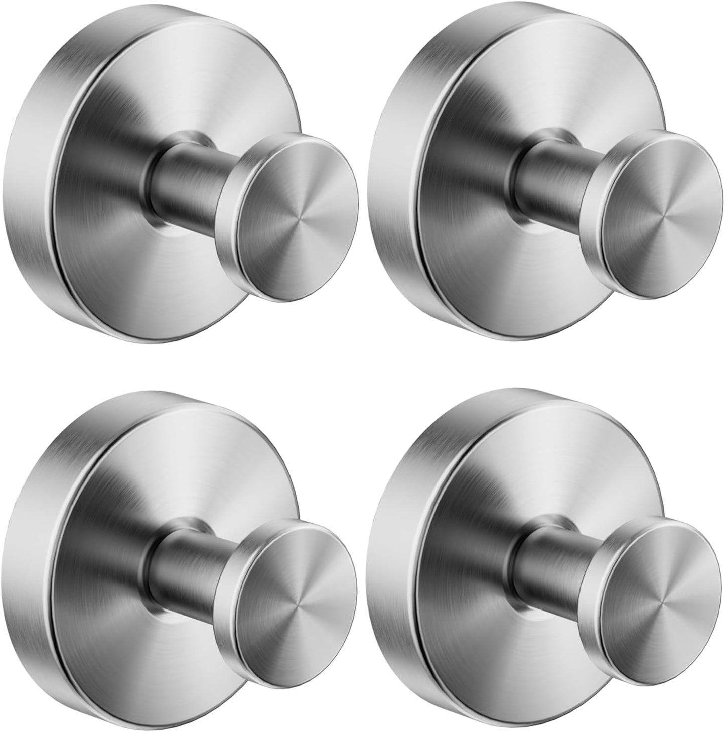 Ganchos ventosa acero inox para ducha baño 4 Uds