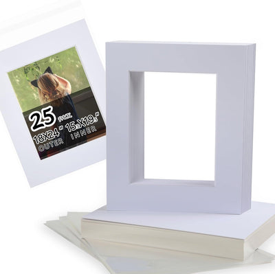 Kit 25 tableros 18x24pulg sin ácidos para fotos con alfombrillas