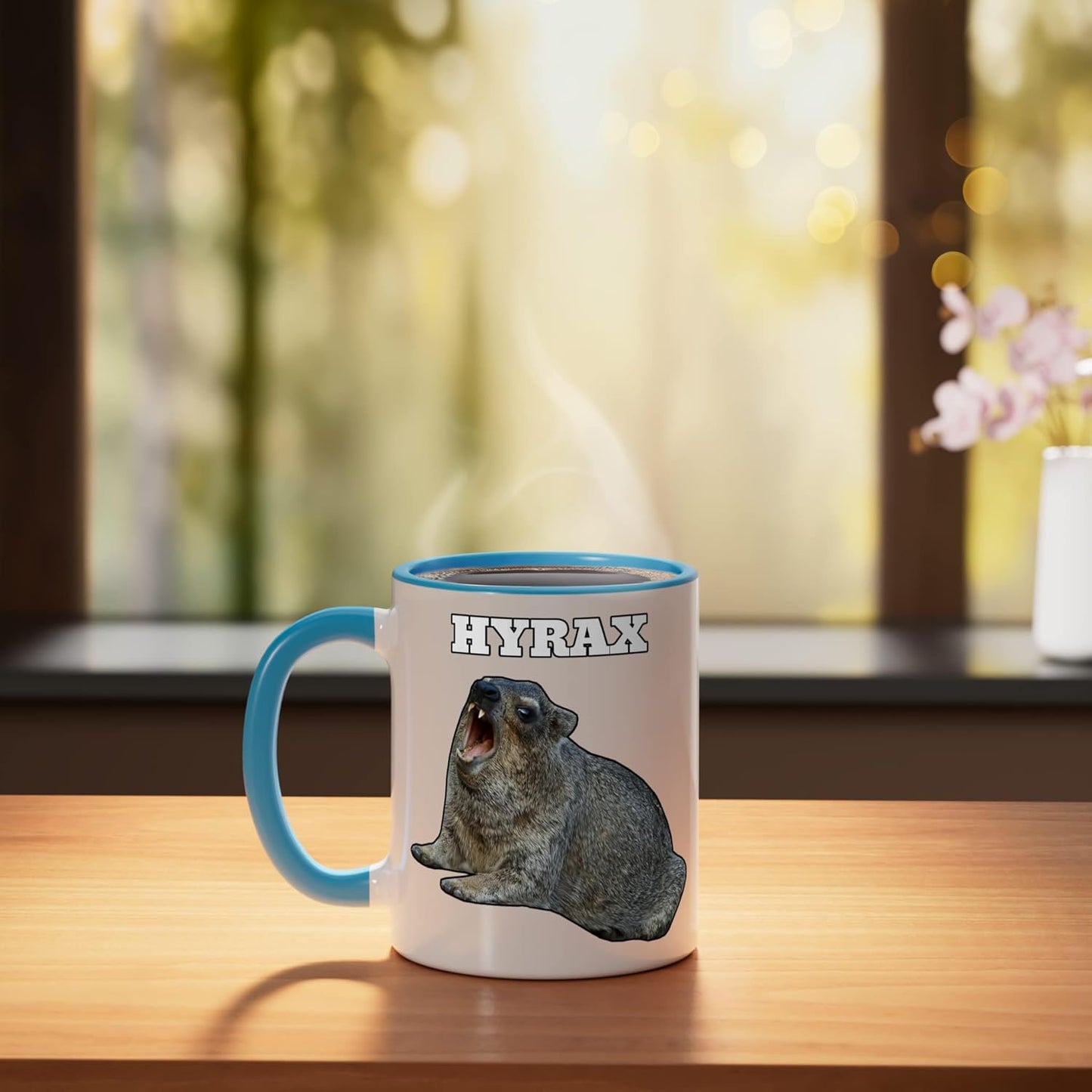 Taza cerámica Hyrax azul/blanco