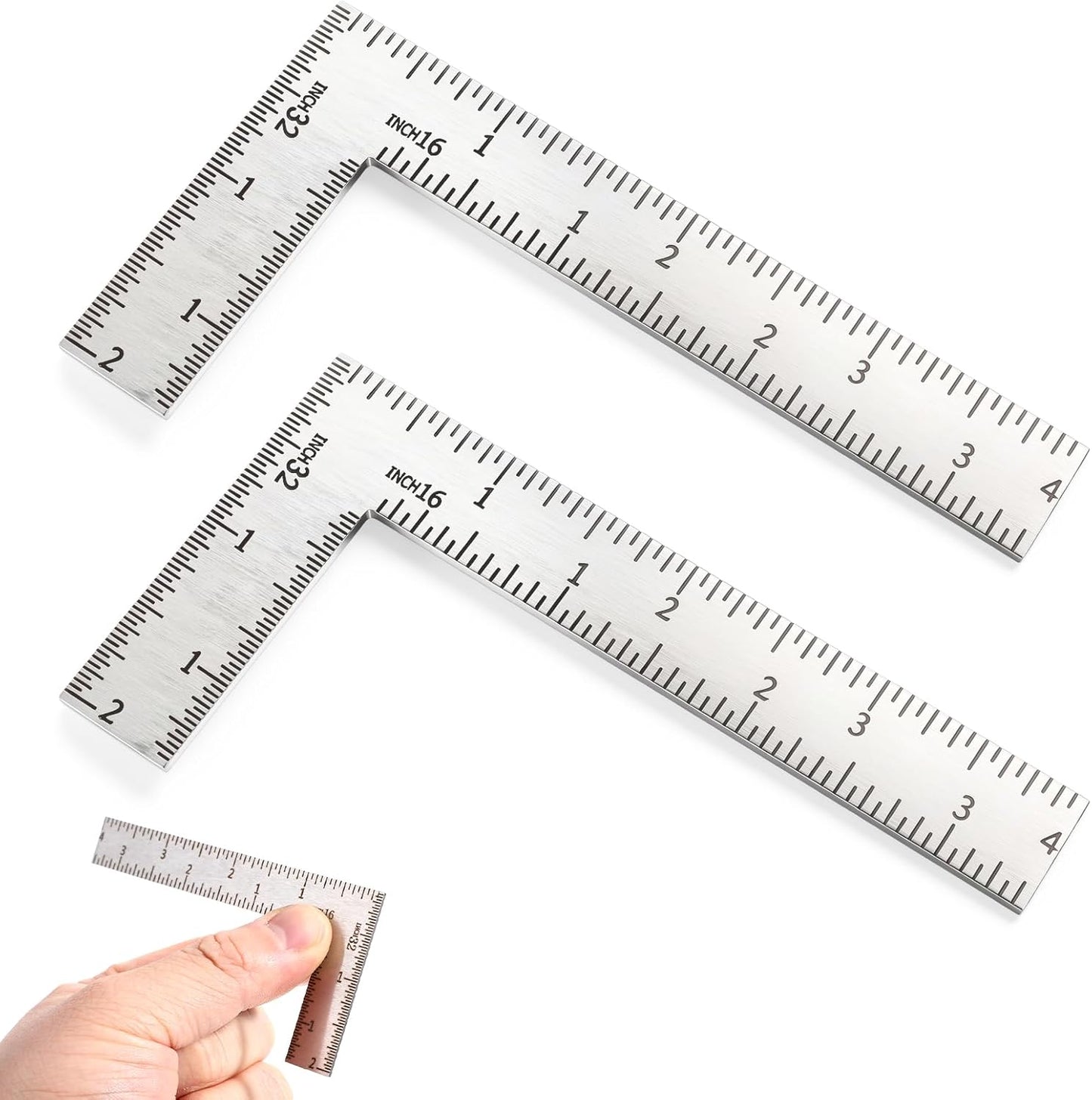Regla en L acero inox 2x4pulg herramienta medir