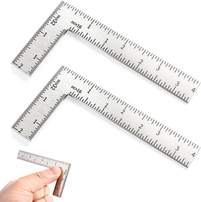 Regla en L acero inox 2x4pulg herramienta medir