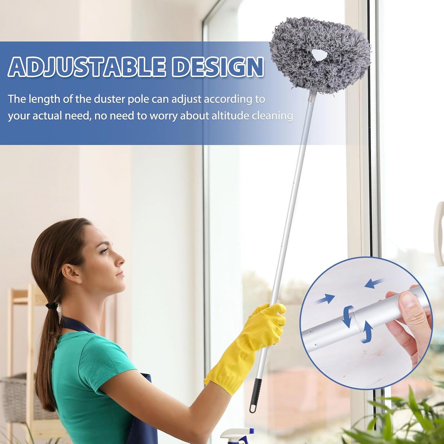Limpiador aspas ventilador techo 13-50pulg microfibra reutiliz
