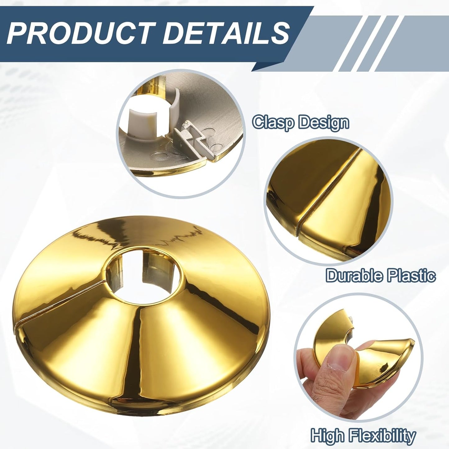 Kit cubierta tubo radiador 0.59pulg plástico para cocina baño
