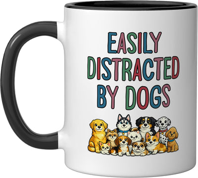 Taza Cerámica Perro Amante Diseño Negro/Blanco