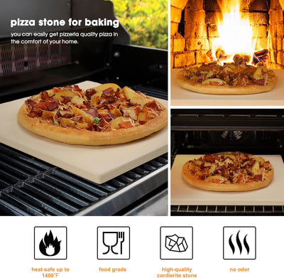 Piedra pizza cordierita 12x12pulg para horno RV con raspador