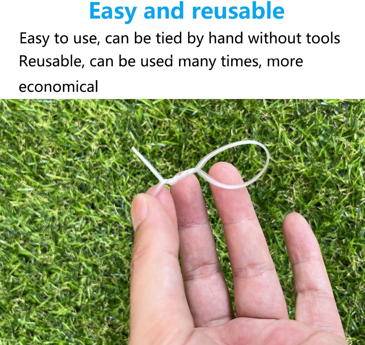 Lazo plástico transparente 6pulg reutilizables cables jardinería