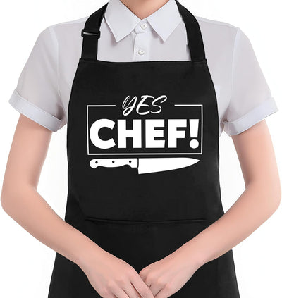 Delantal de chef con bolsillos, regalo para amantes de la cocina