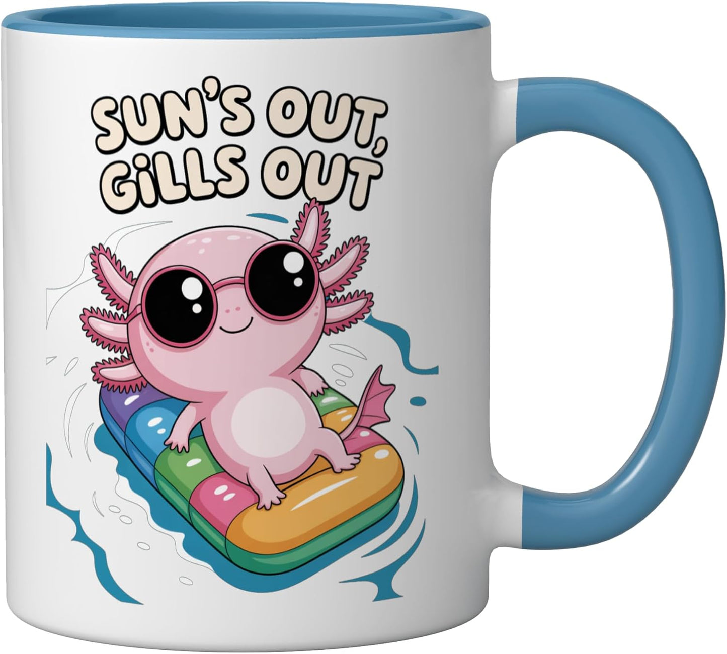 Taza Cerámica para Piscina Azul/Blanco