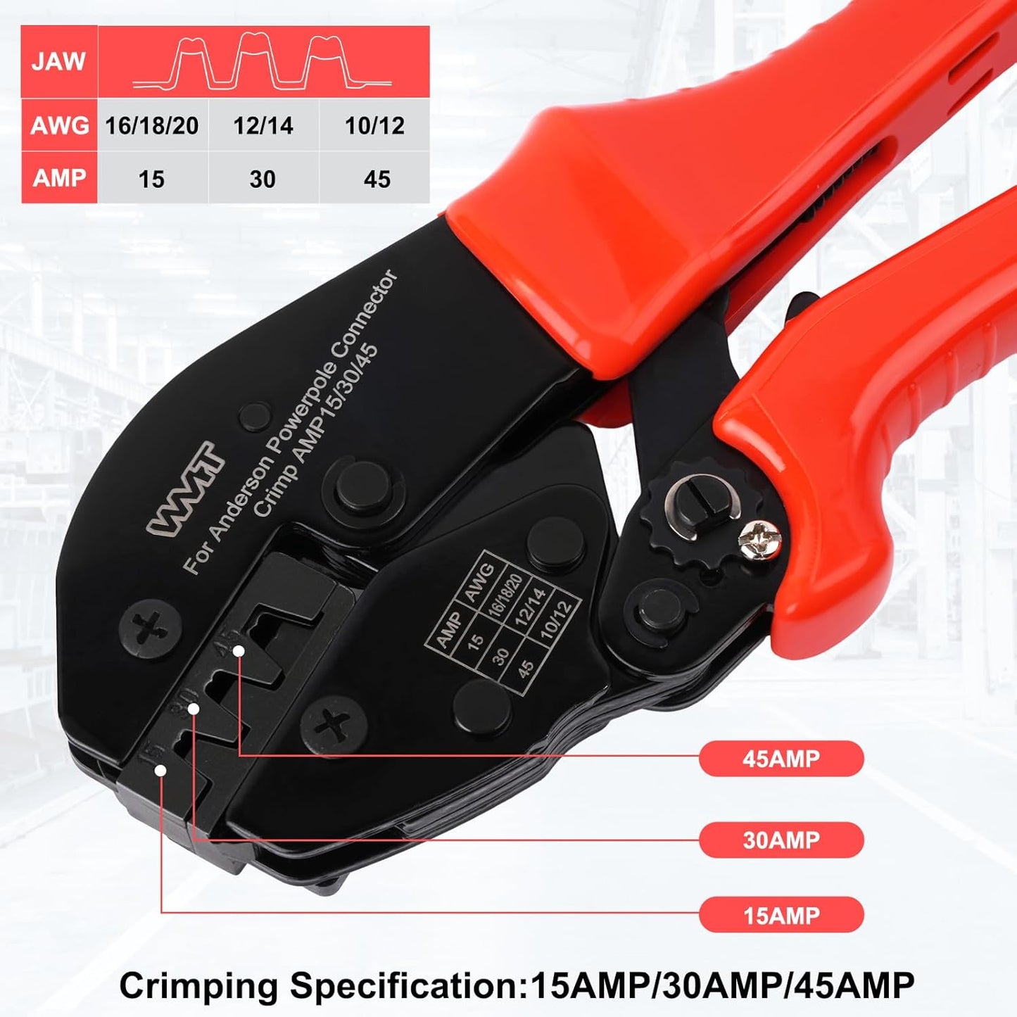 Herramienta engarzadora Powerpole para conectores 15/30/45A