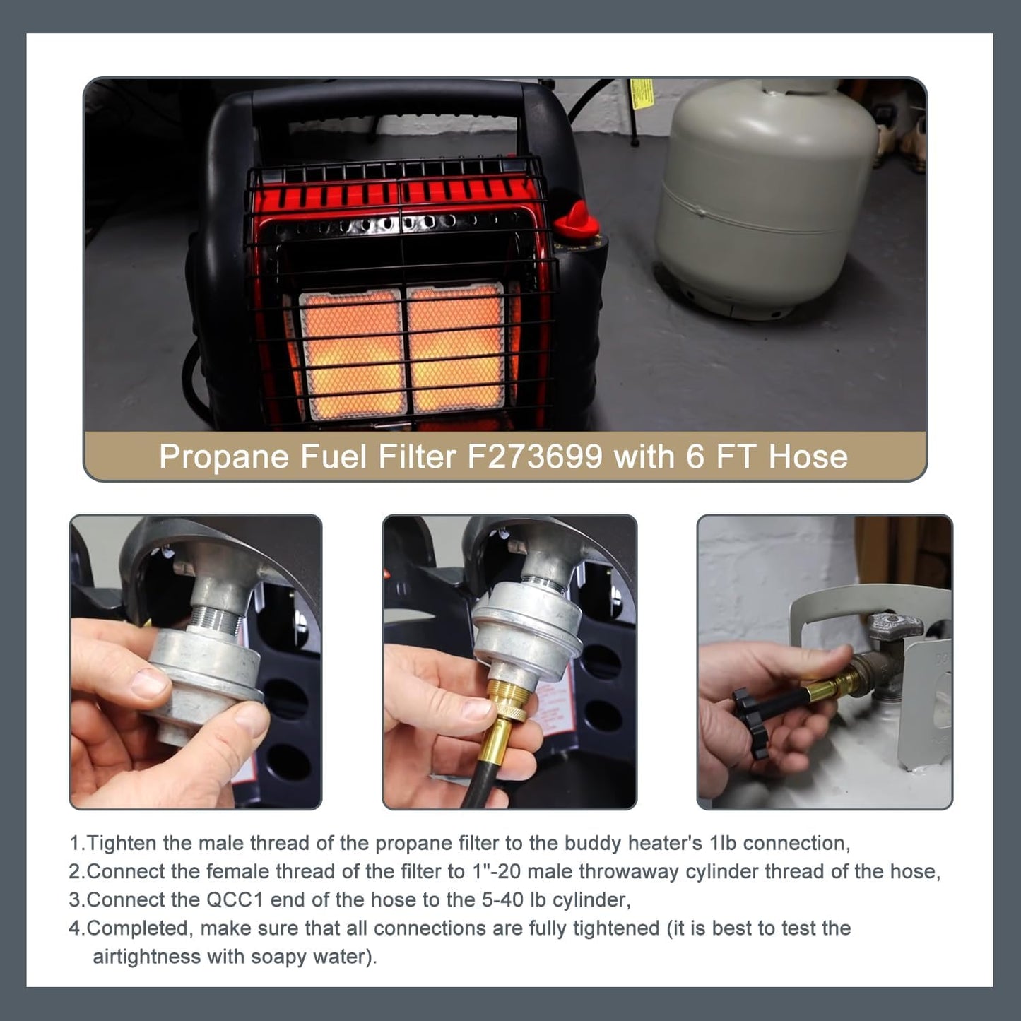 Filtro combustible propano Mr Heater Buddy 6ft