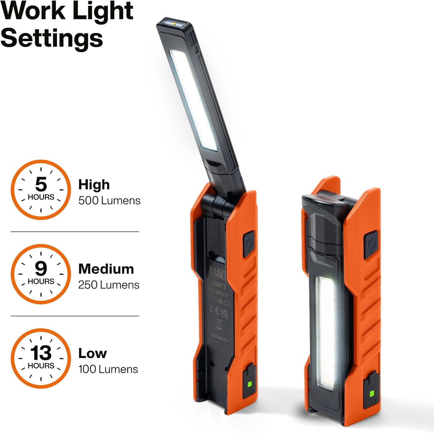 Luz trabajo mano plegable LED 500lm USB-C IP54