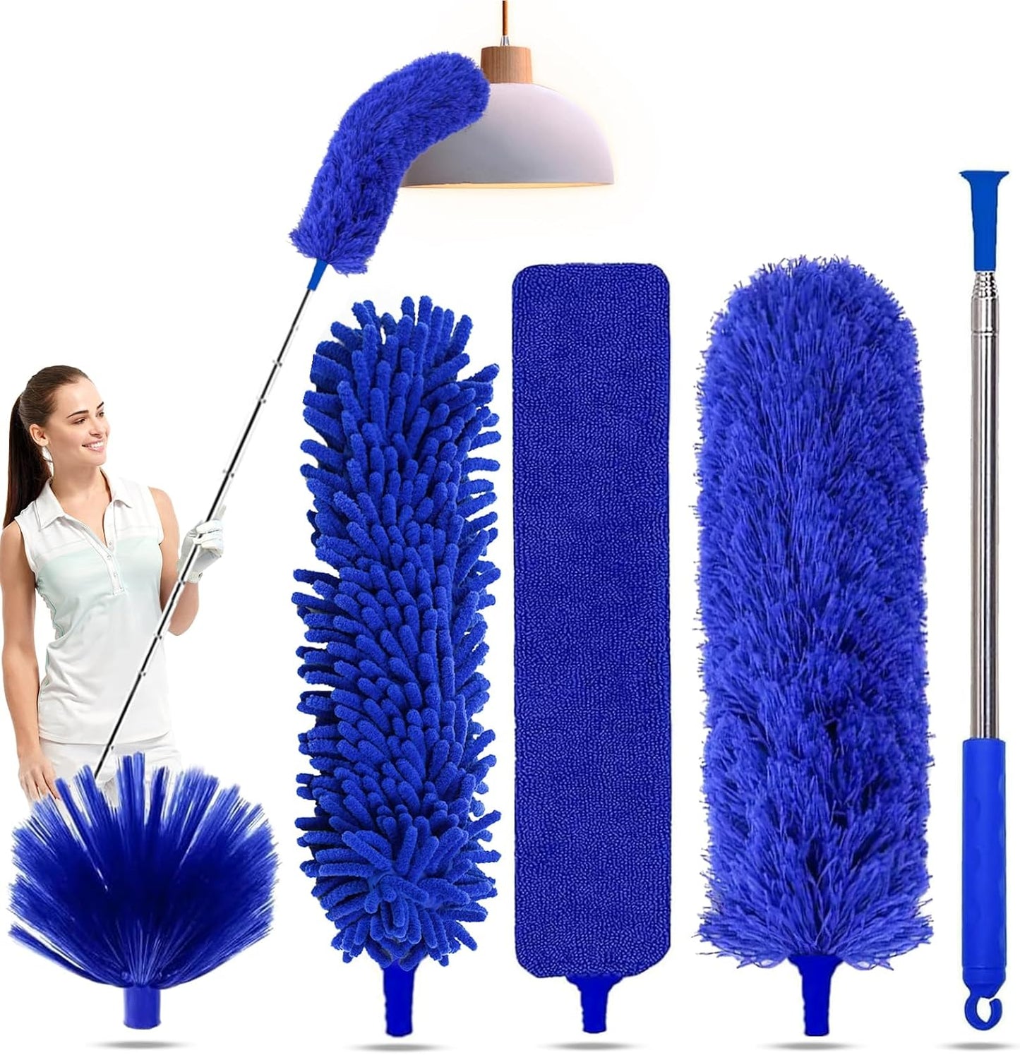 Kit plumero 5en1 para limpieza azul