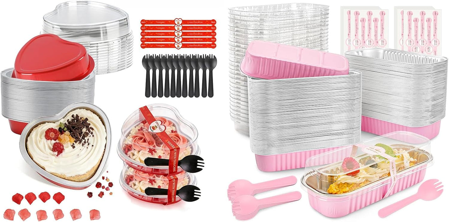 Paquete de 40 moldes para pasteles y 120 mini moldes para pan