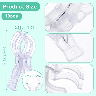 10 Clips Transparentes para Arco Globos 3.54pulg Soporte Decoración
