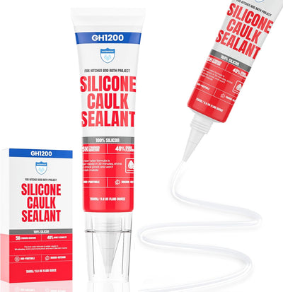 Sellador silicona blanco 5oz impermeable para cocina baño