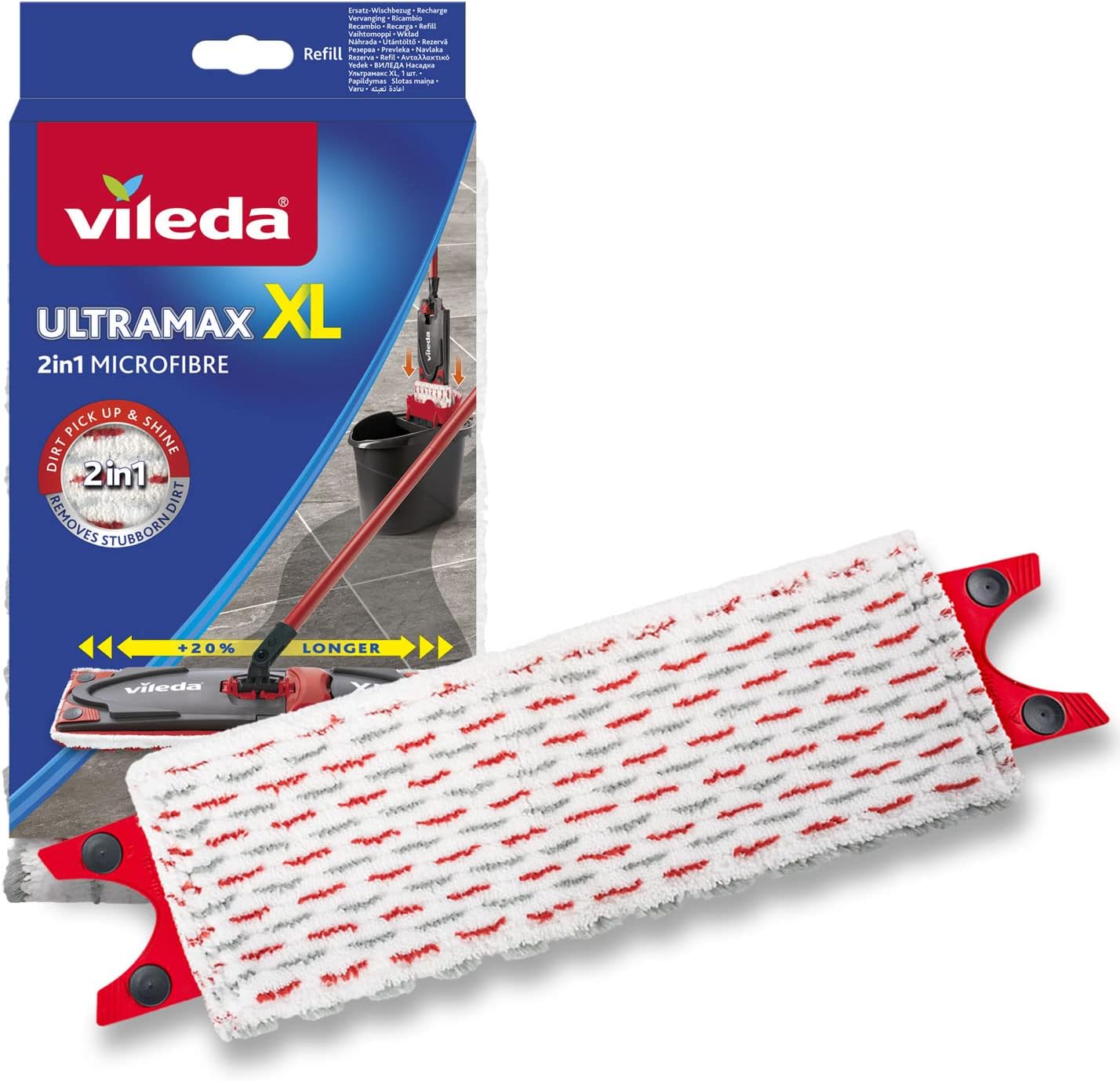 Paquete recambio mopa húmeda Wei-grau-rot