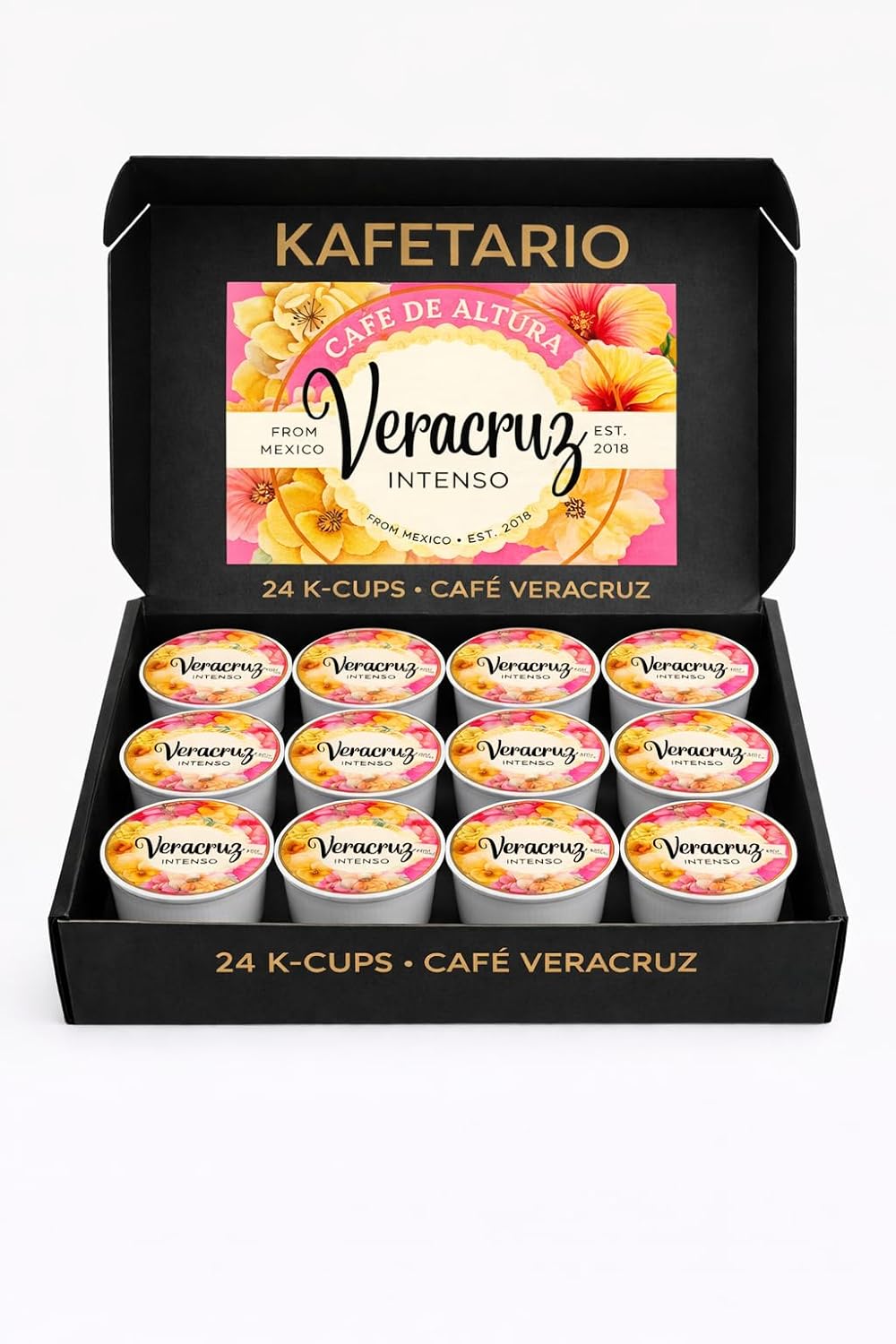 Kafetario Veracruz Intenso K-Cups 100% arábica mexicano tostado europeo 24 unidades