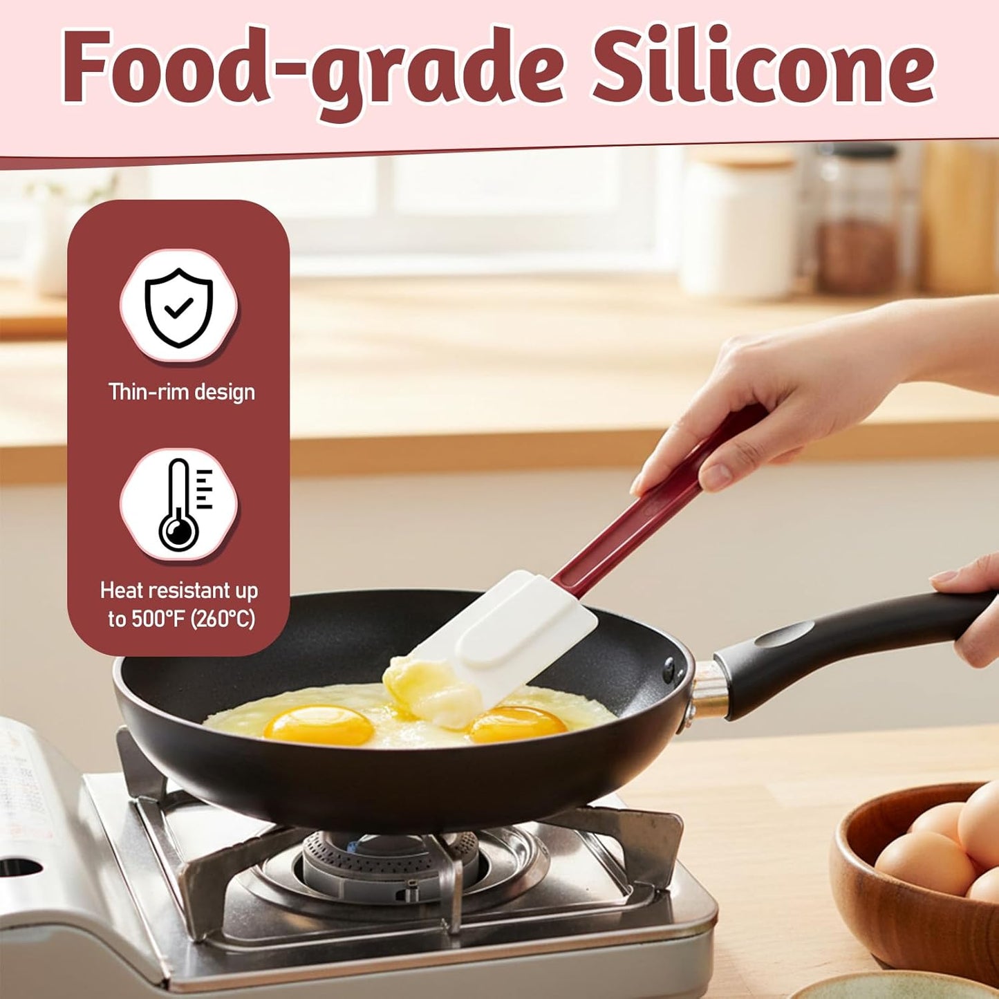 2 Espátulas Silicona 10pulg Antiadherente Cocina