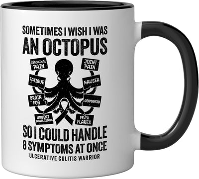 Taza Cerámica IBD Warrior Vida Contra la Enfermedad Negro/Blanco