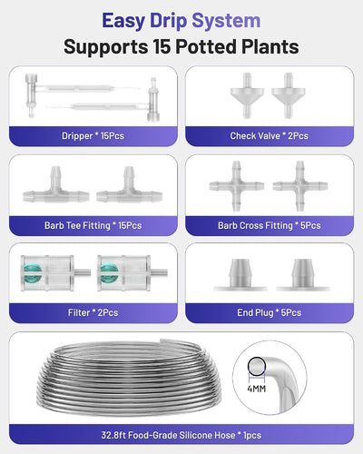 Kit repuesto regador 32.81pulg emisores ajustables