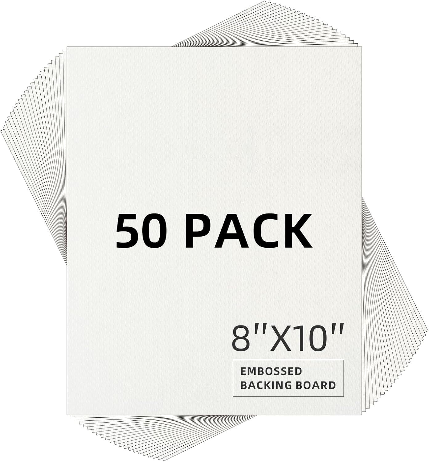 50 Tableros Respaldo 8x10 Blancos 4 Capas Sin Ácidos