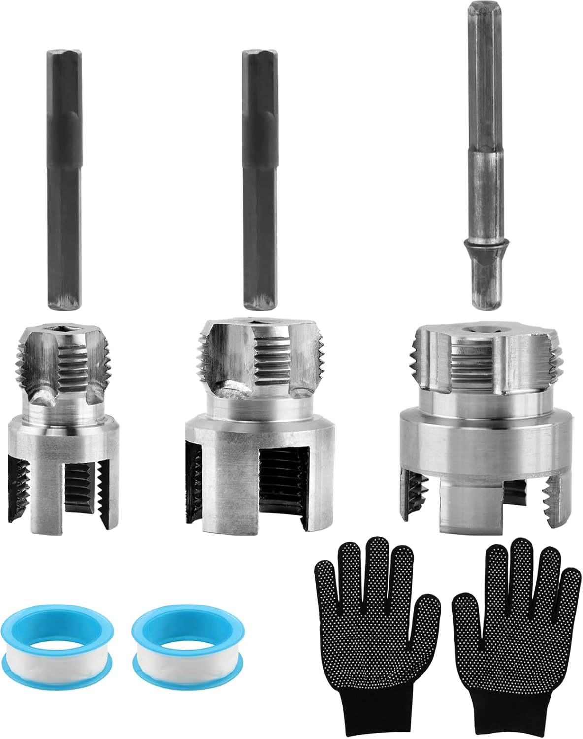 Kit 3 herramientas roscar PVC 1/2-1" comp taladro