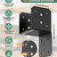 Soportes angulares acero negro 90 grados para madera 4x4 4x6