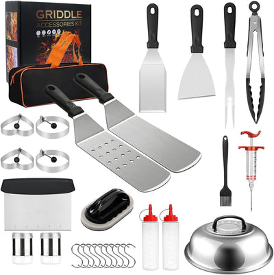 Accesorios parrilla Blackstone 30 Pzas espátula tapa rociar aros