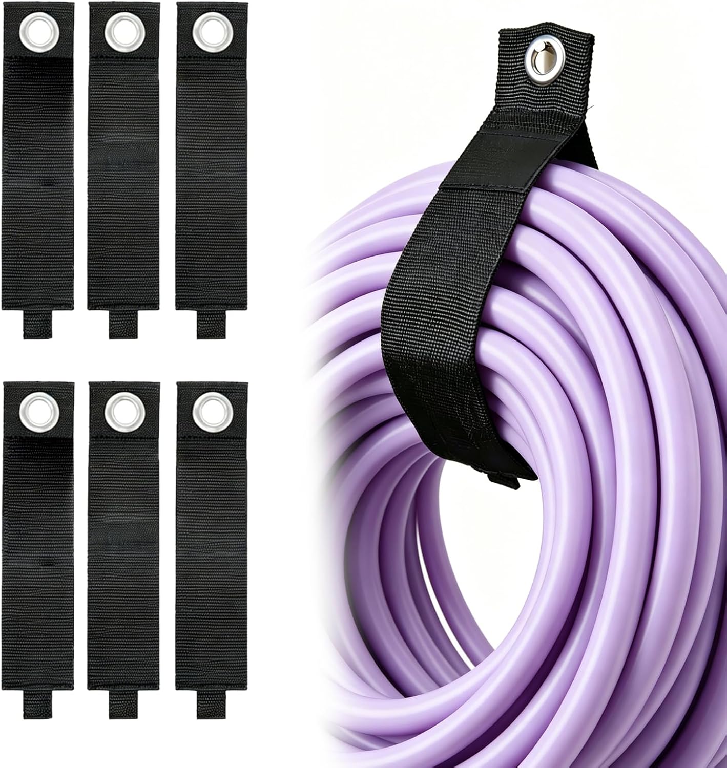6 Soportes Cables Extensión Correas Organizadoras Resistente Ojales