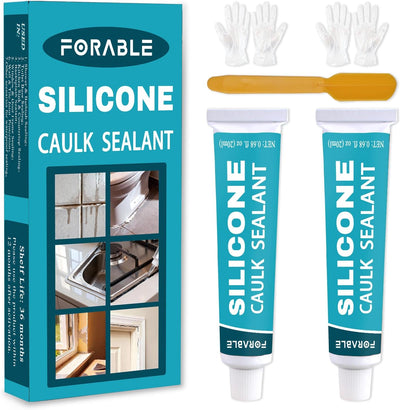Sellador silicona transparente impermeable 0.68oz pack 2