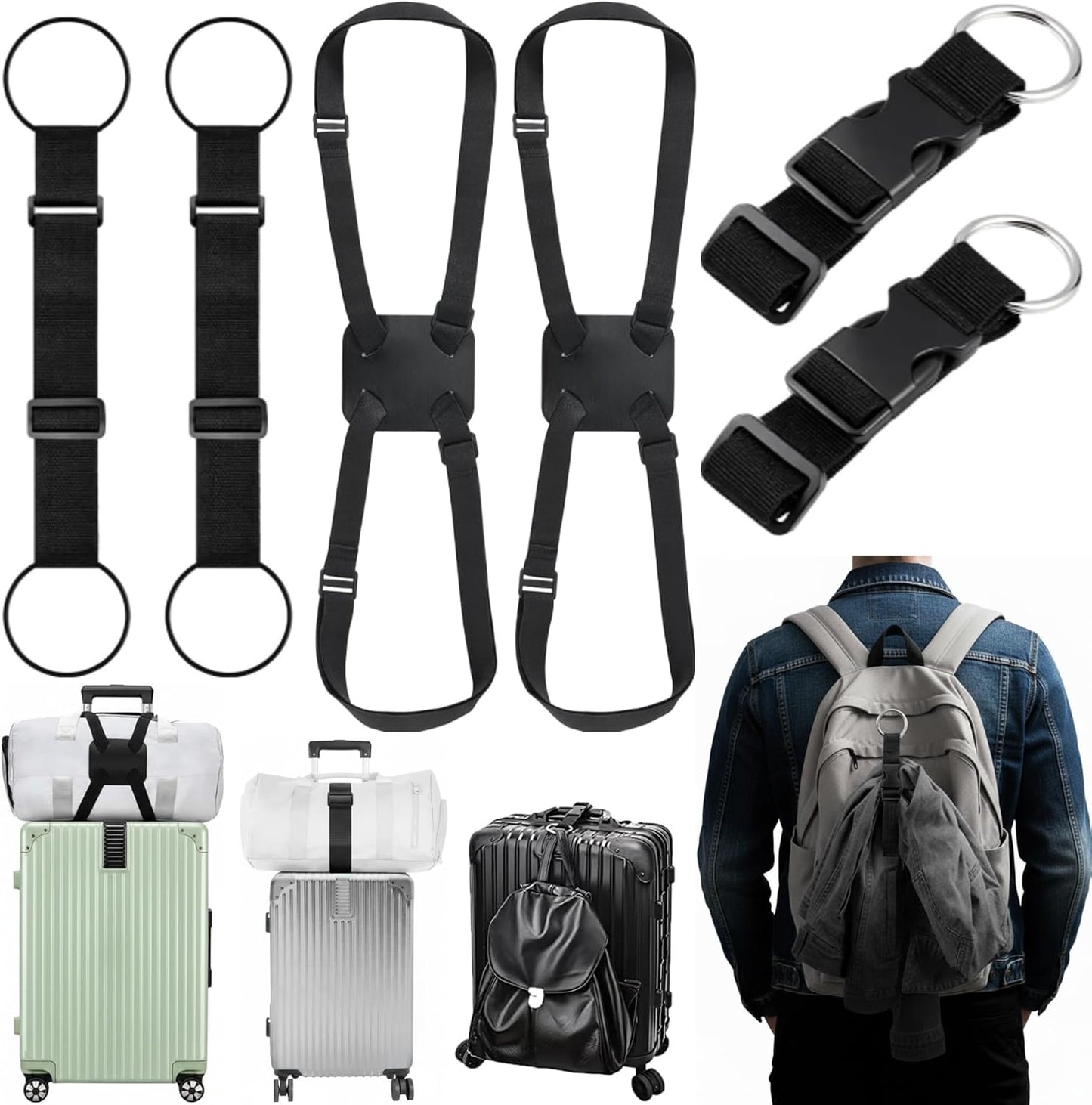 Correas ajustables para maleta bolsa viaje elásticas