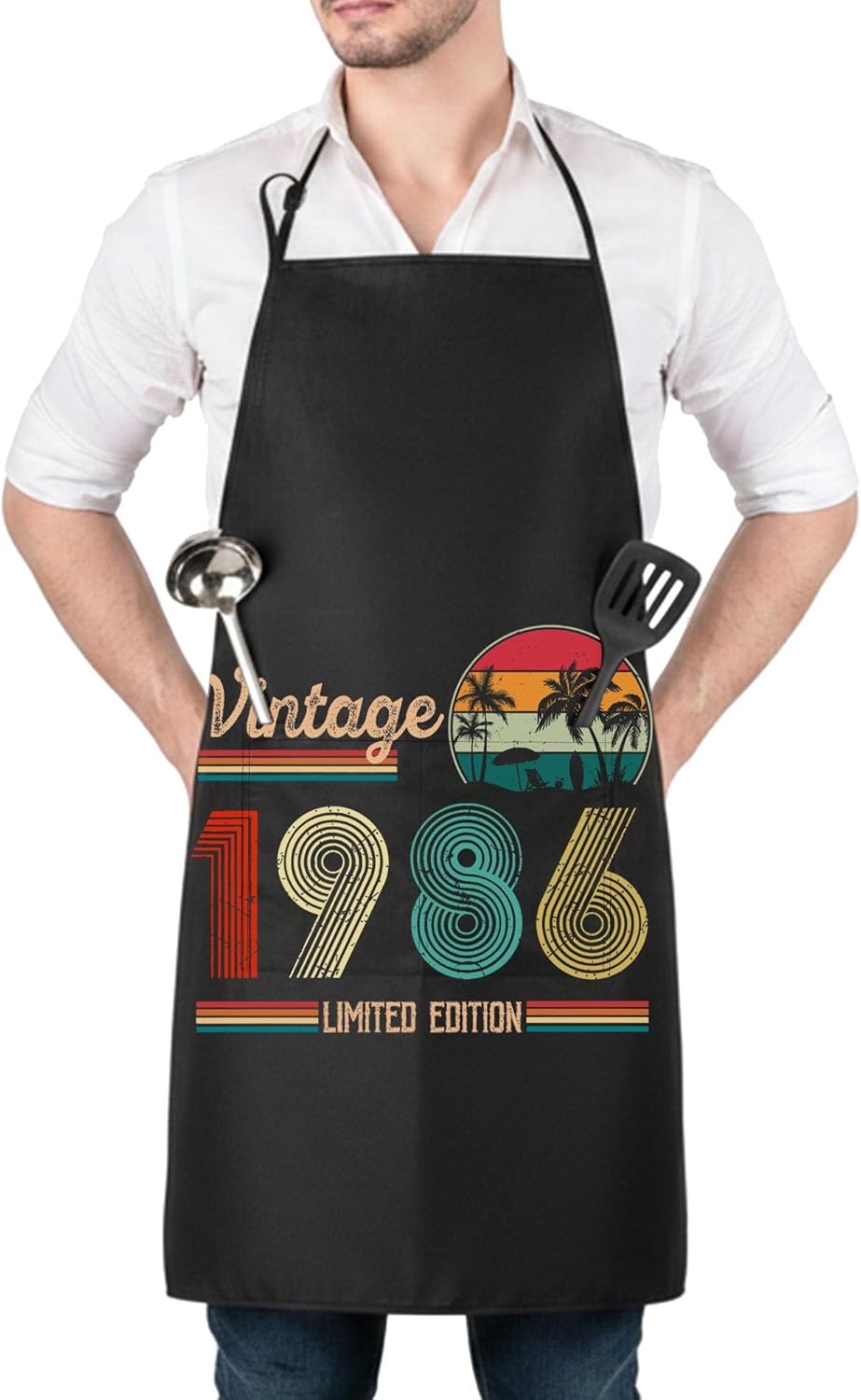 Albornoz retro 1986 para hombre regalo cumpleaños