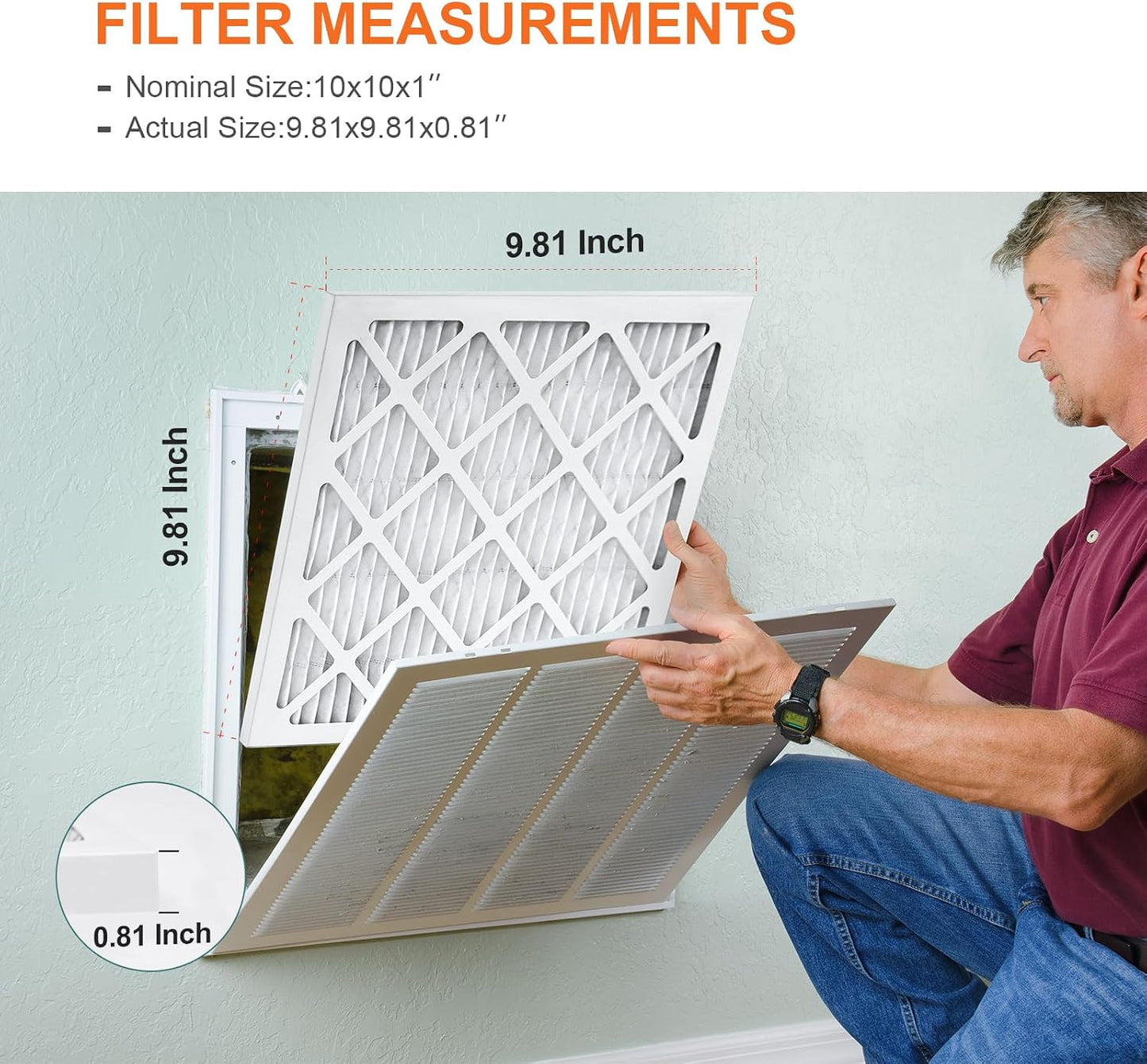 Filtro horno M11 set 6 10x10x1