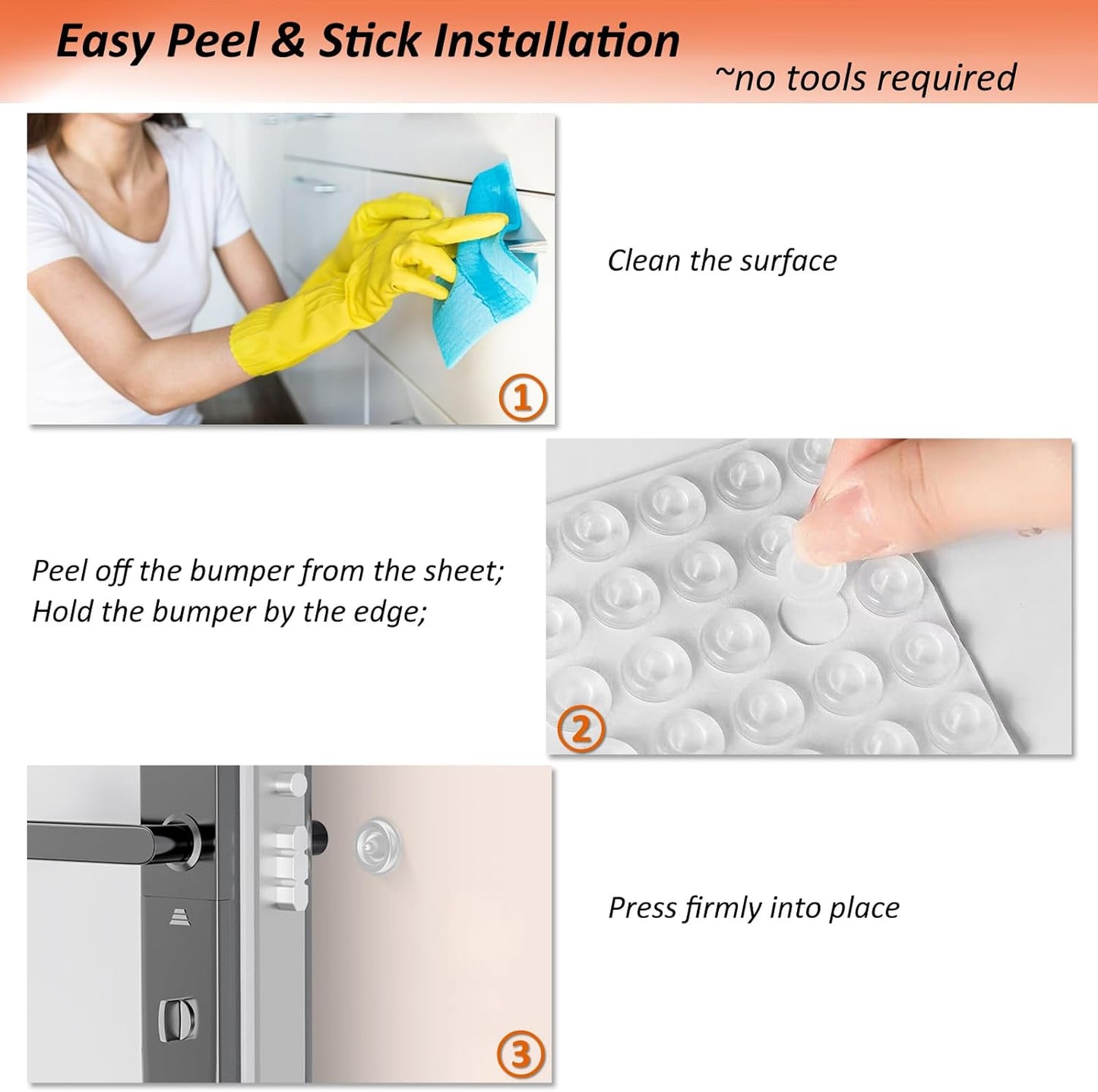 Protectores transparentes autoadhesivos para puertas y muebles