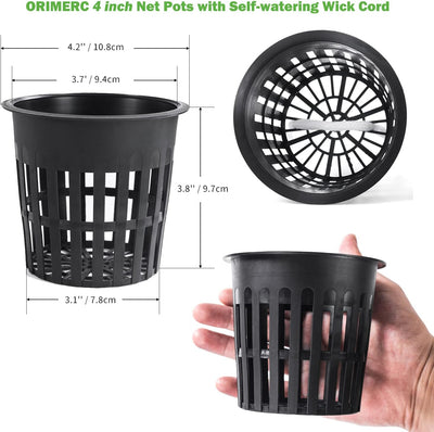 15 Macetas Red 4pulg Cuerda Riego Auto 15ft Etiquetas Hidroponia