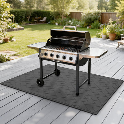 Alfombrilla parrilla al aire libre 66x49pulg TPE impermeable