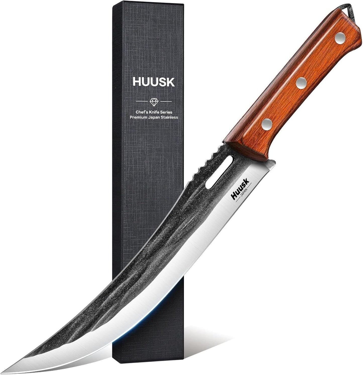 Cuchillo de carnicero japonés afilado con mango ergonómico