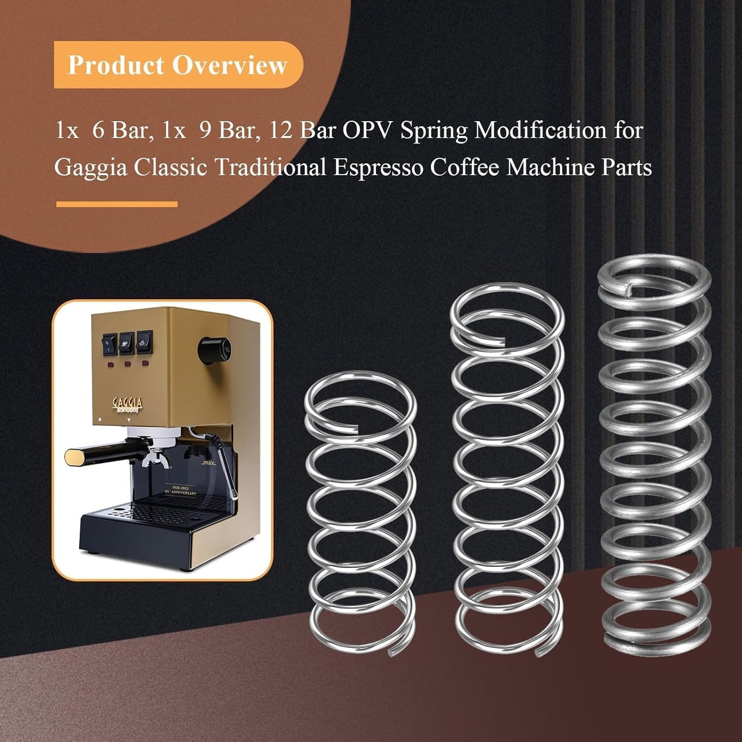 Resorte OPV 6-12 bares para cafetera expreso Gaggia Classic Pro