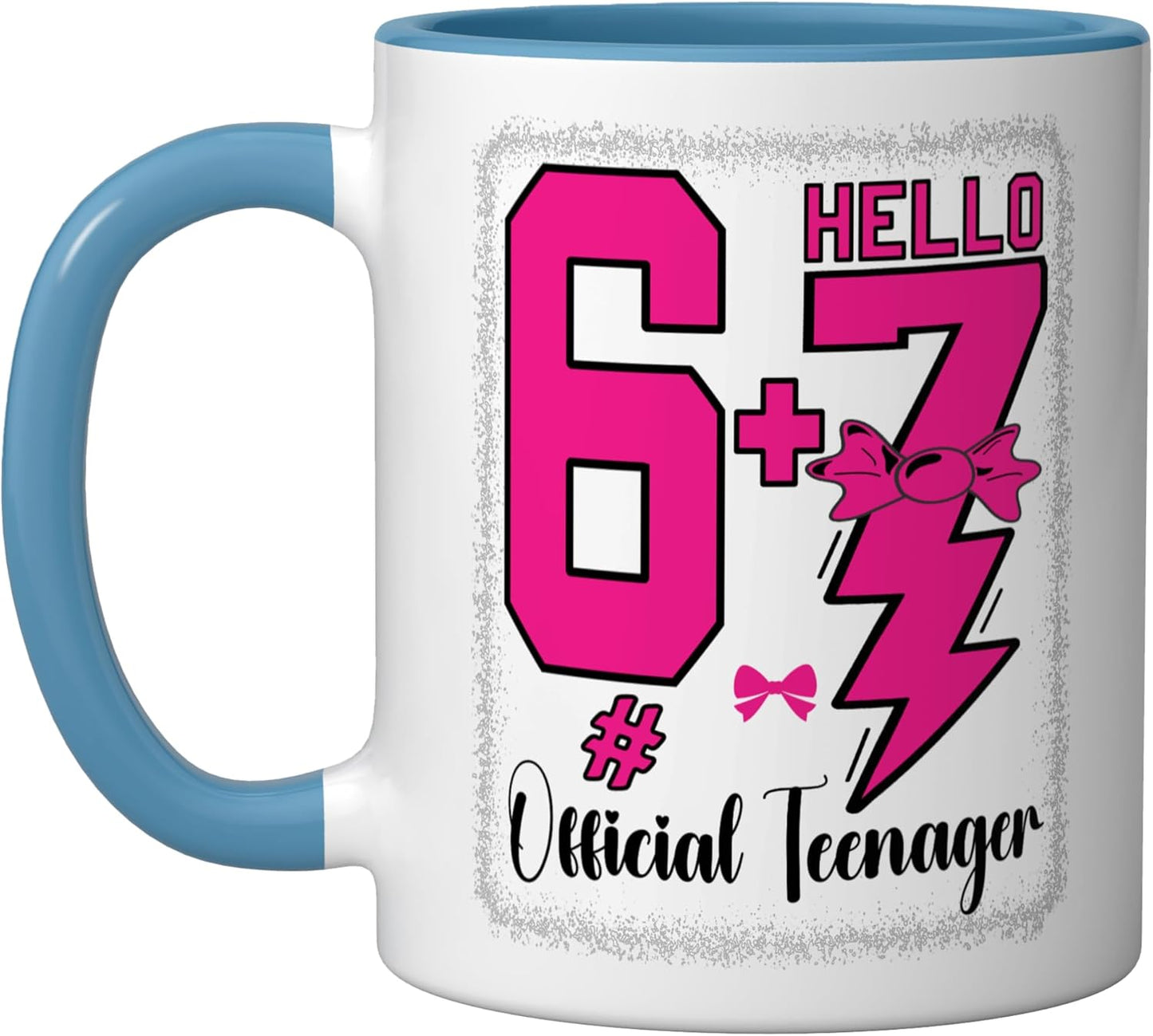 Taza Cerámica para Cumpleaños 13 Años Azul/Blanco