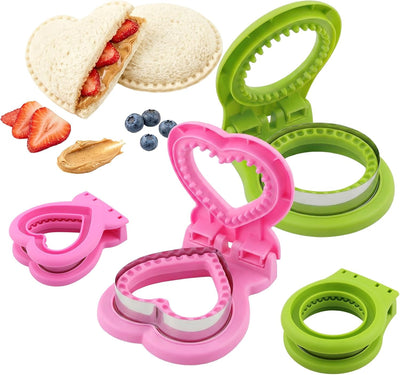 Juego 2 Pzas Cortador y Sellador Sándwiches Acero Inox