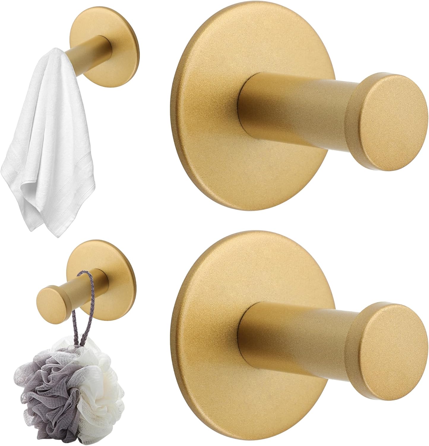 4 Ganchos Acero Inox para Toallas Ducha Baño Dormitorio