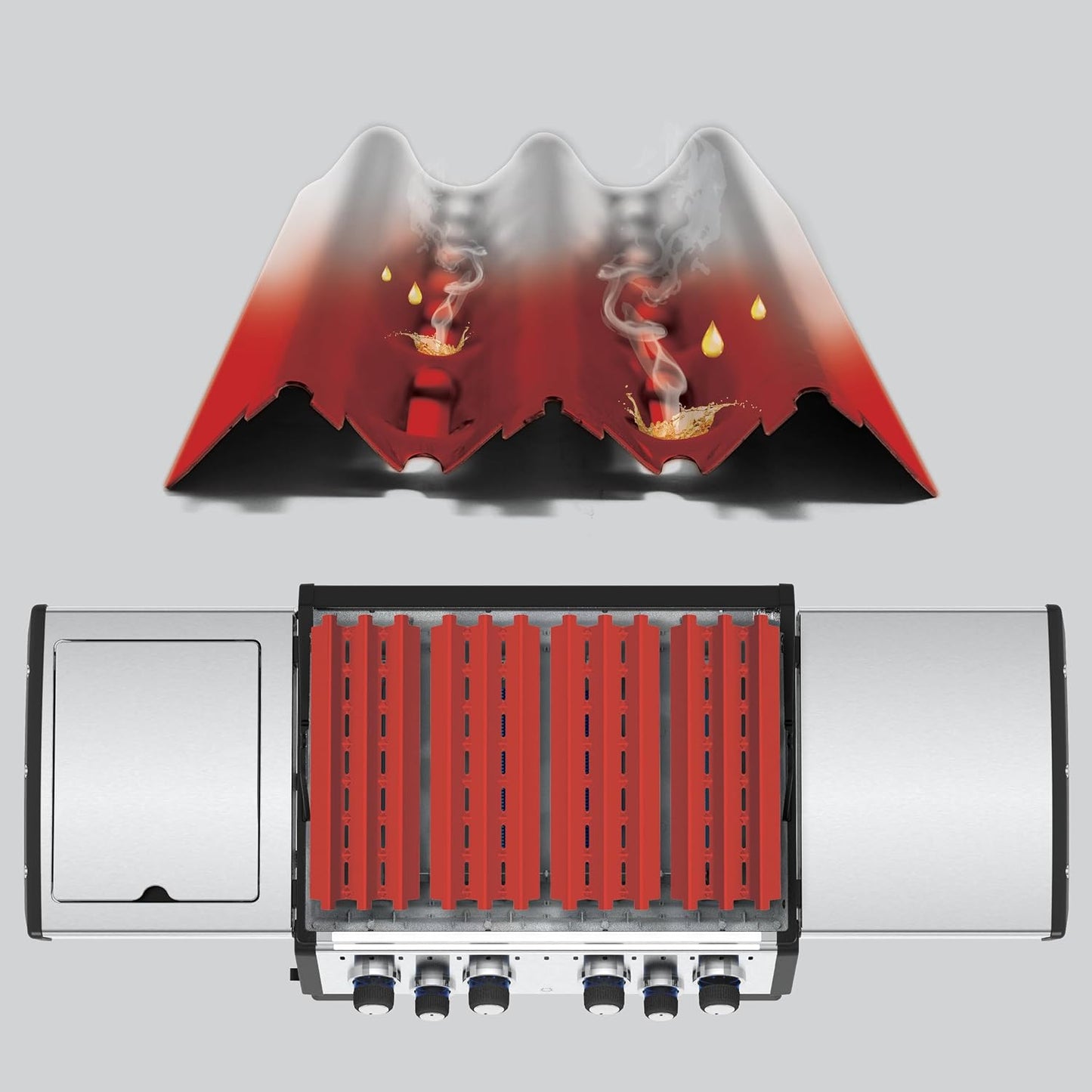 Divisor Flav-R-Wave acero inox para parrillas gas Signet
