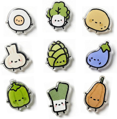 9 Imanes nevera decorativos forma vegetales acrílicos