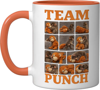 Taza cerámica color naranja/blanco Taza de cerámica