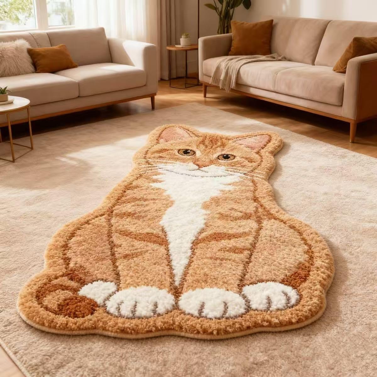 Alfombra para gatos forma irregular dibujos animados