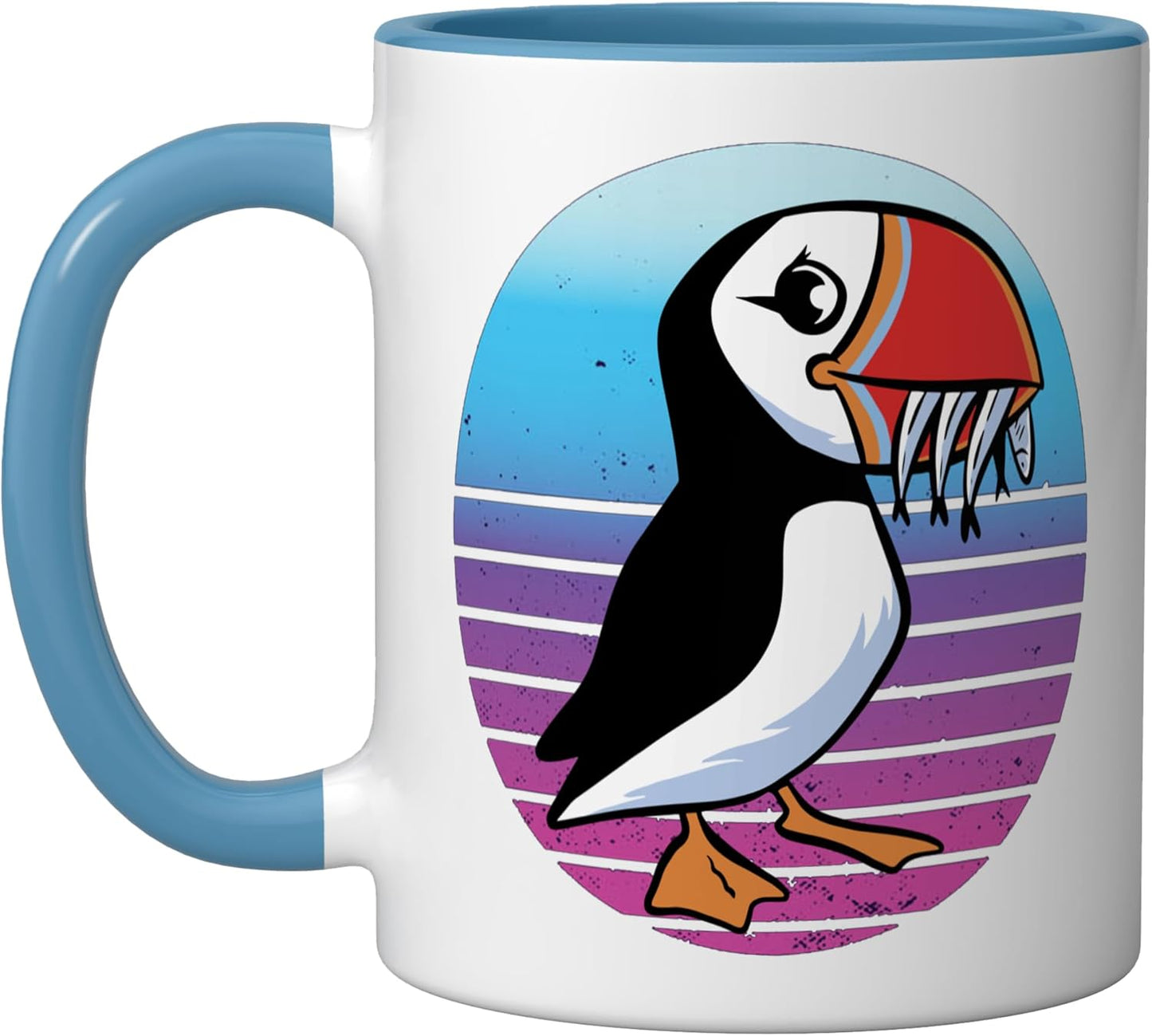 Taza Cerámica Puffin Bird Azul/Blanco