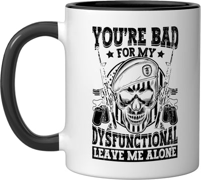Taza Cerámica para Veteranos Negro/Blanco