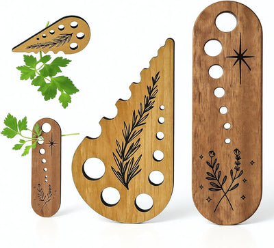 2 Pelacables Madera para Hierbas y Verduras Accesorios Cocina