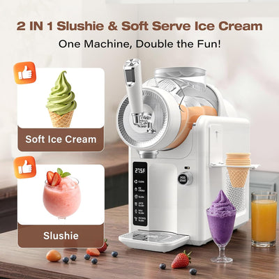 Máquina Granizados Autoenfriable 75oz 2en1 con Limpieza Automática