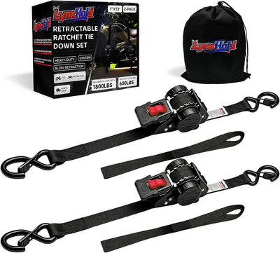 Correas trinquete retráctiles 1pulg x13ft 1800lb camión